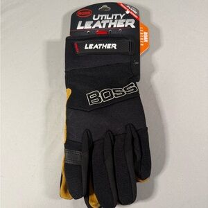 Boss‎ Utility Leather Work Gloves Boar Leather Touchscreen NWT